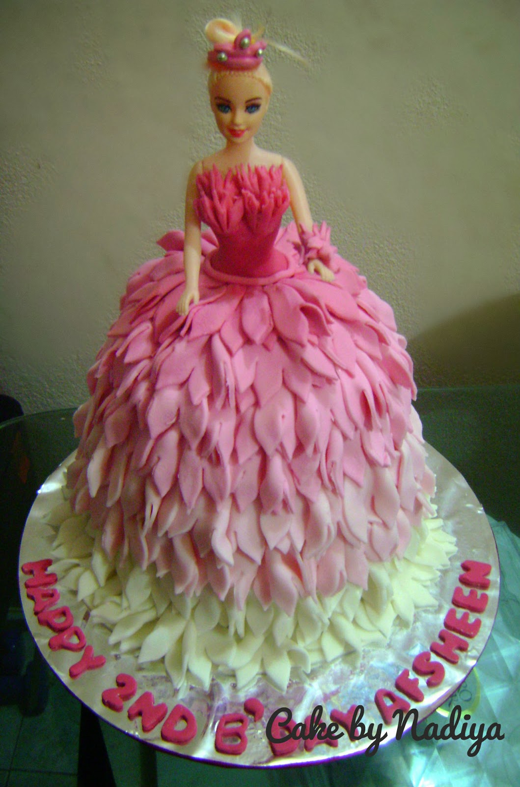 Nadiya's Tastes Of Maldives Pink Ombre Barbie Cake and an