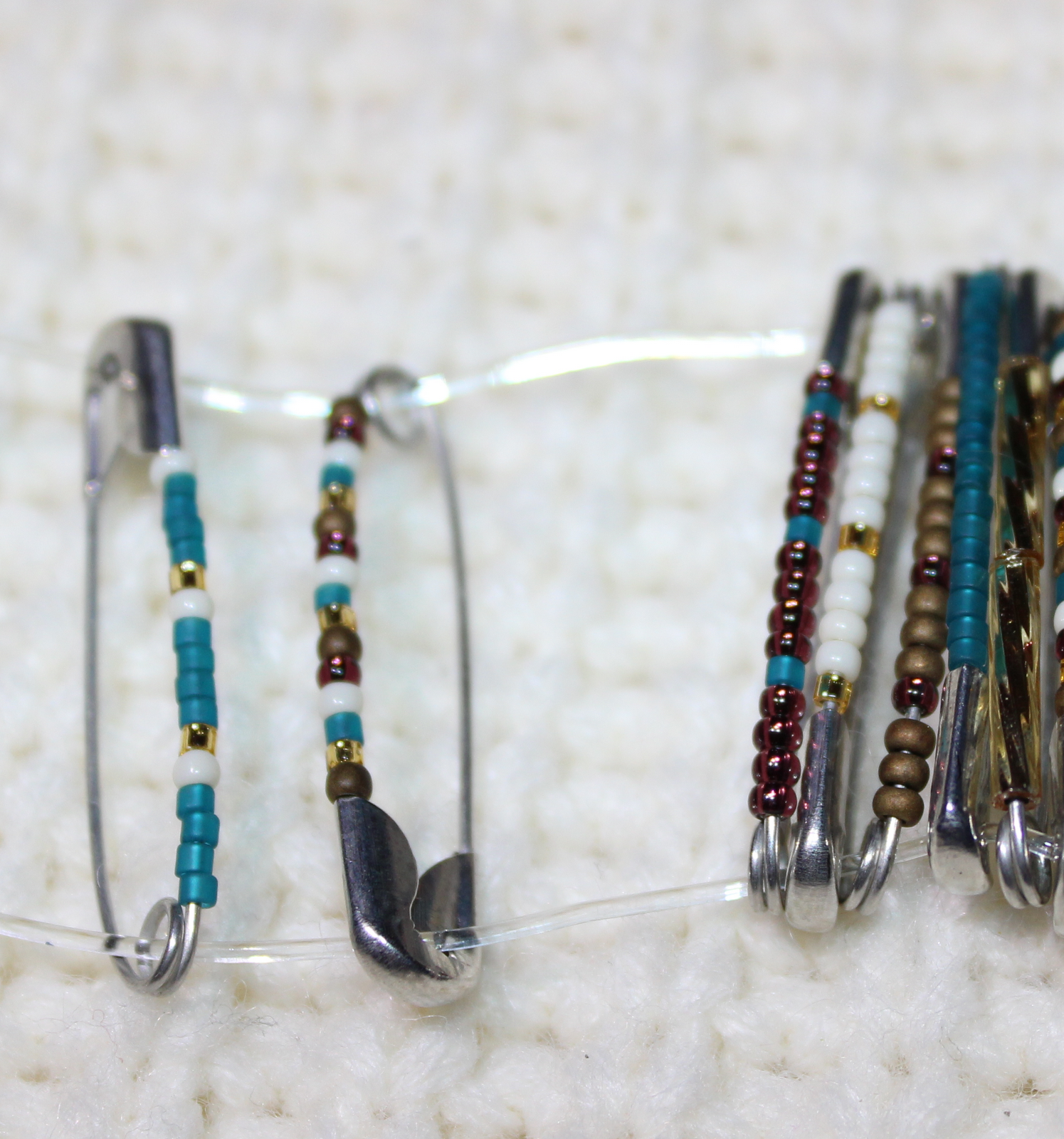 Prettyfulz DIY Edgy Safety Pin Bracelet & Tutorial !! .. *Pic Heavy*