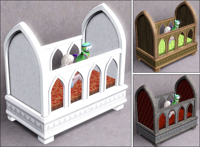 My Sims 3 Blog Gothic Revival Baby Crib by Kate