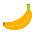 バナナ（黄）のイラスト