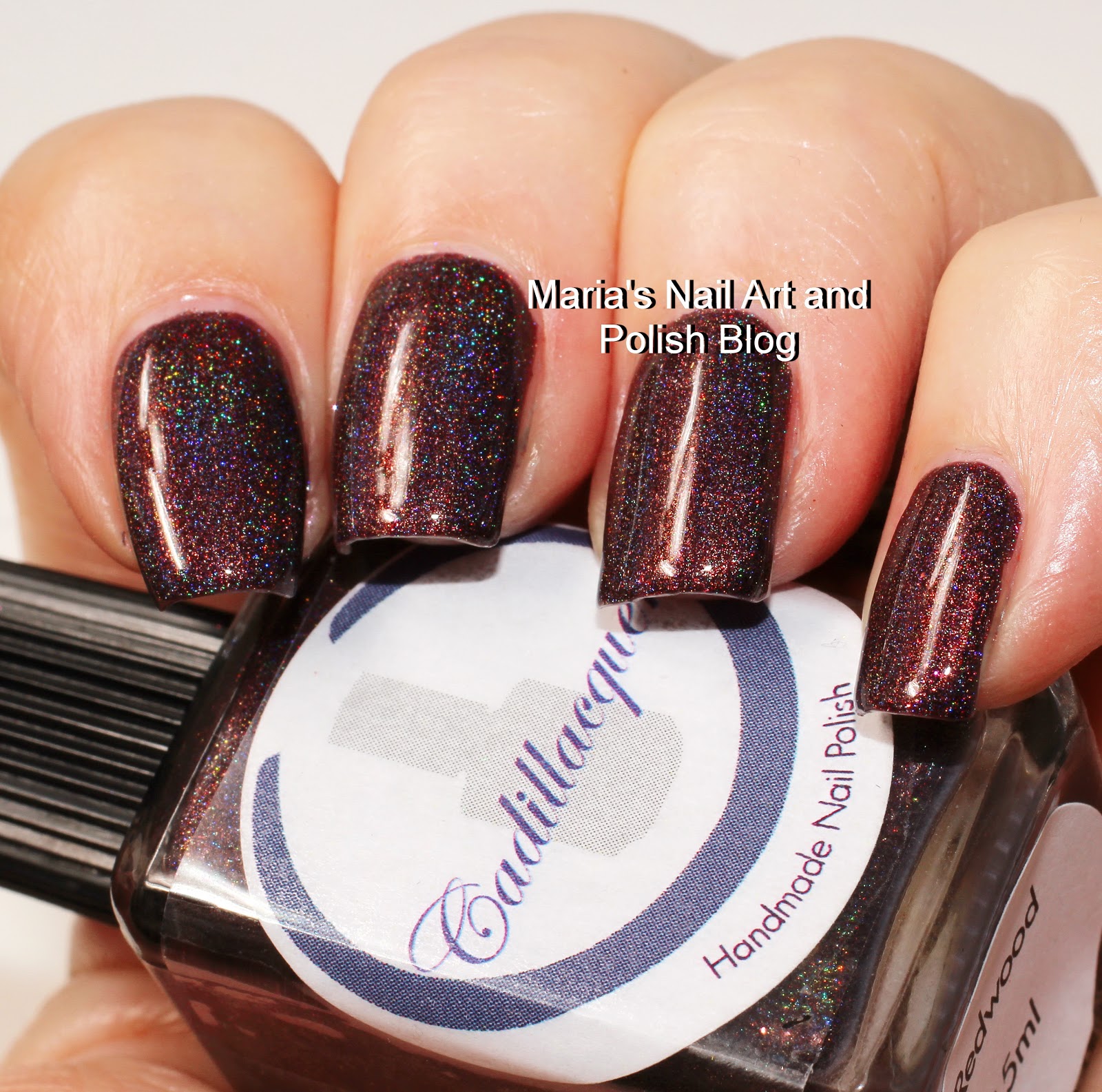 Marias Nail Art and Polish Blog Cadillacquer Redwood and To