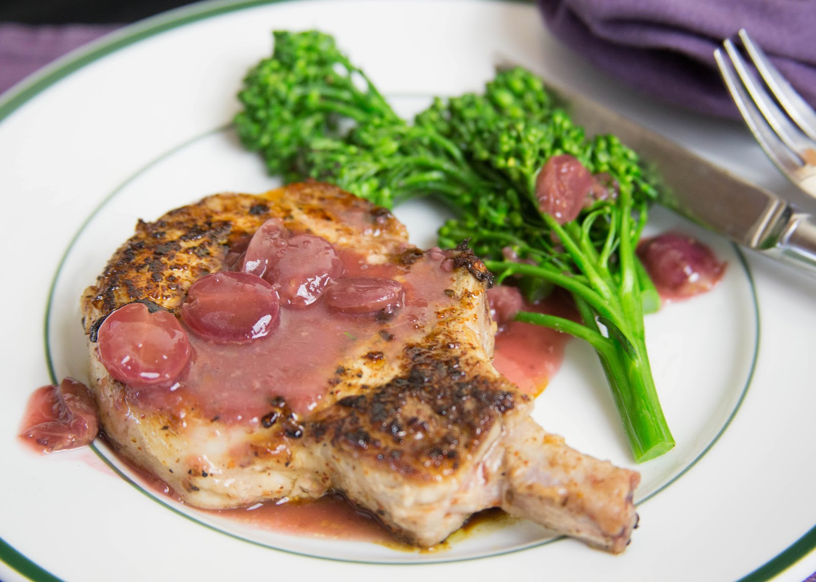 how to cook hot new recipes at home Bone In Pork Chop with Ruby Port