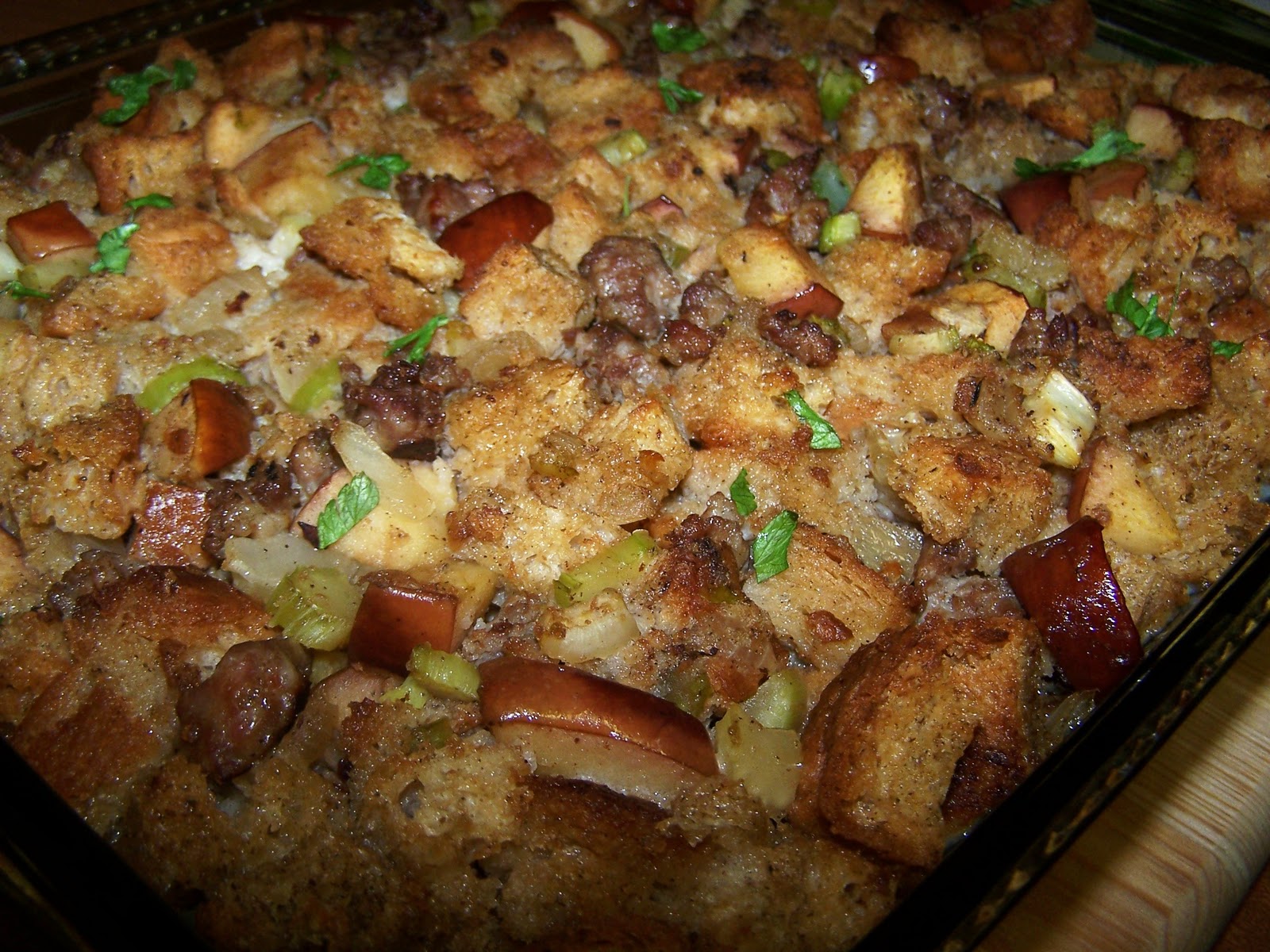 EZ Gluten Free Sausage Stuffing Topped Chicken Casserole