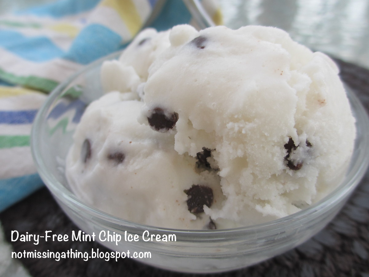Not Missing a Thing! Allergy Friendly Cooking DairyFree Mint Chip Ice