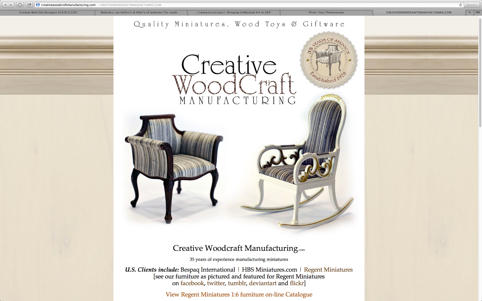 New Custom Site for Creative WoodCraft Manufacturing steve mckinnis