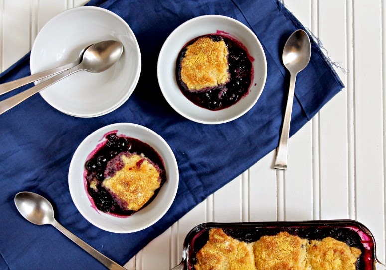 Blueberry Cornmeal Cobbler