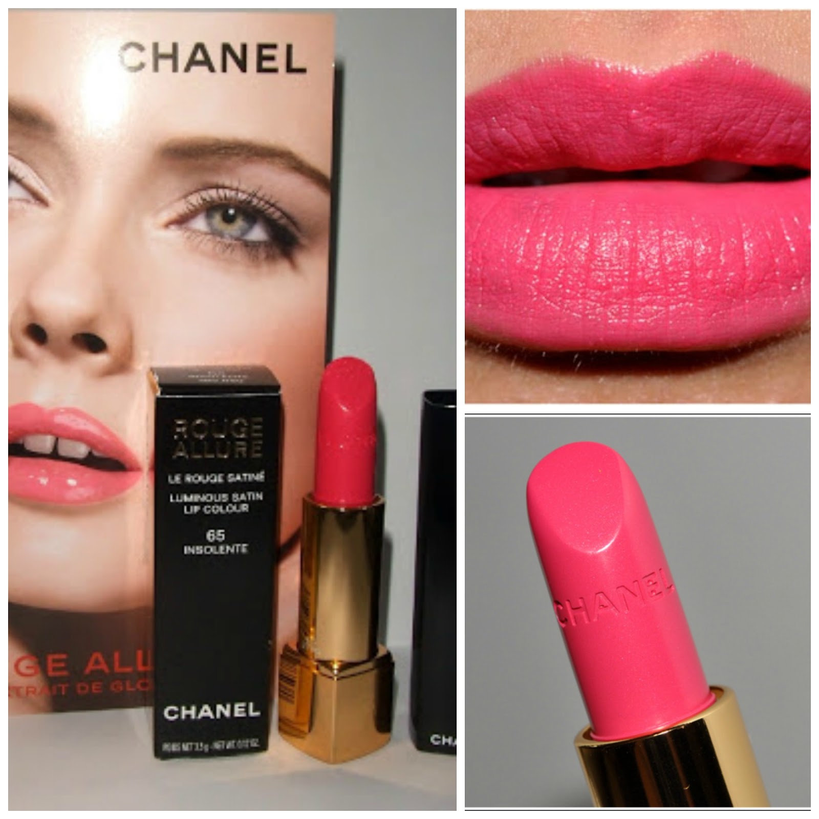 Chanel Insolente (65) Rouge Allure Lipstick Review, Photos