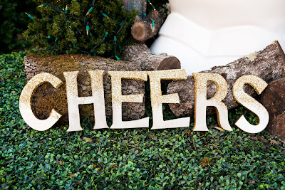 DIY giveaway holiday letters glitter