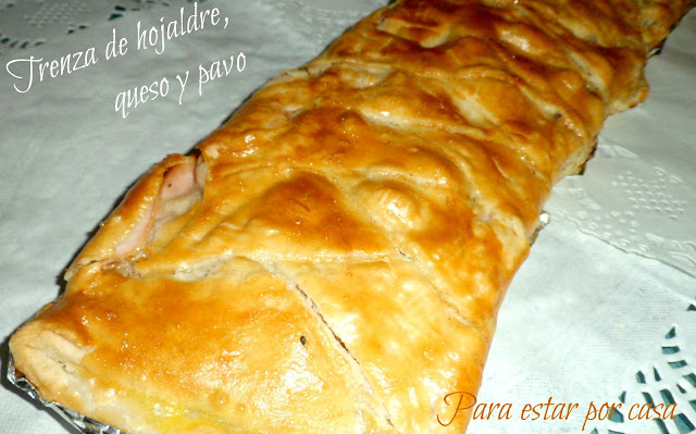 Trenza De Hojaldre, Queso Y Pavo

