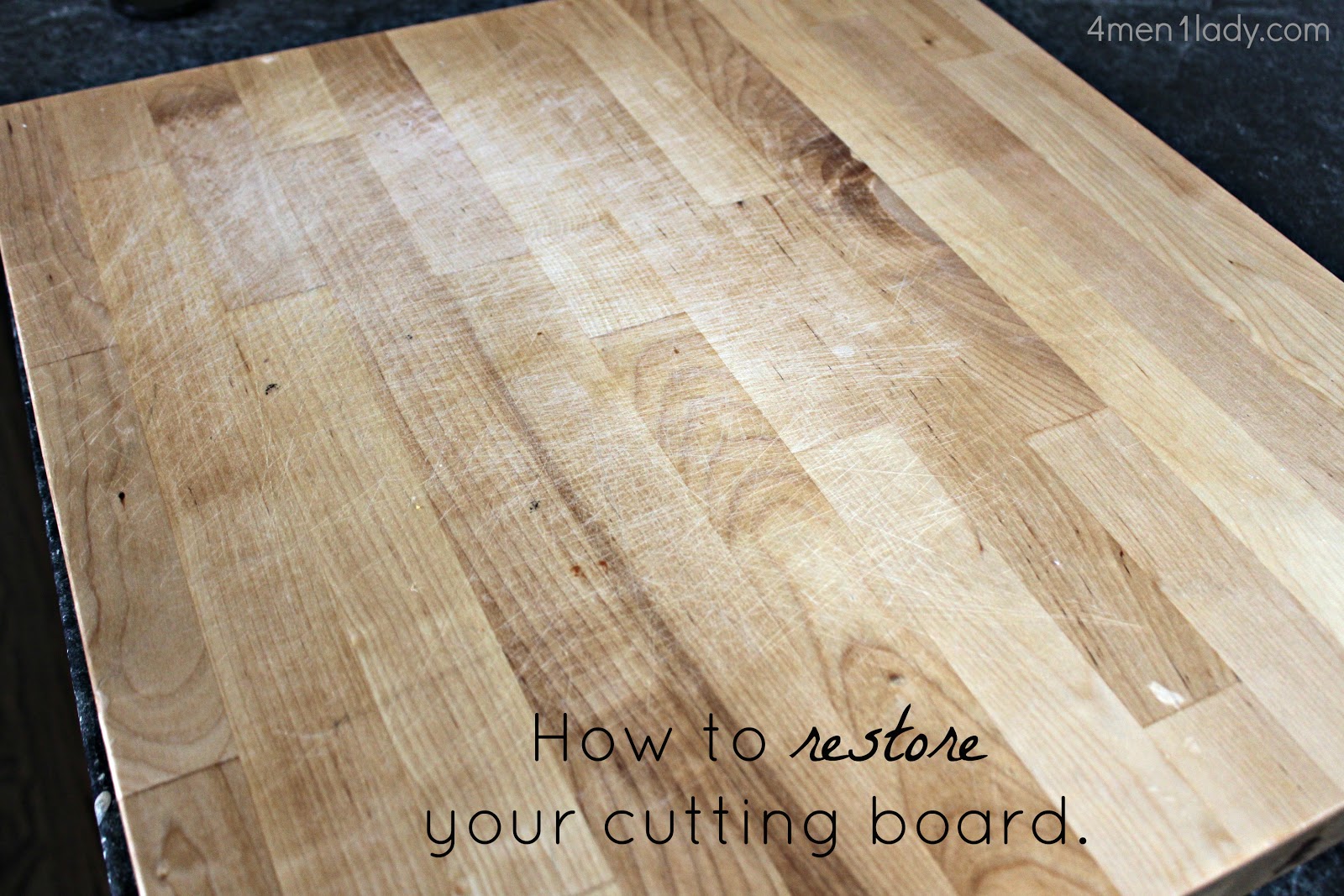 How to refinish your cutting board.