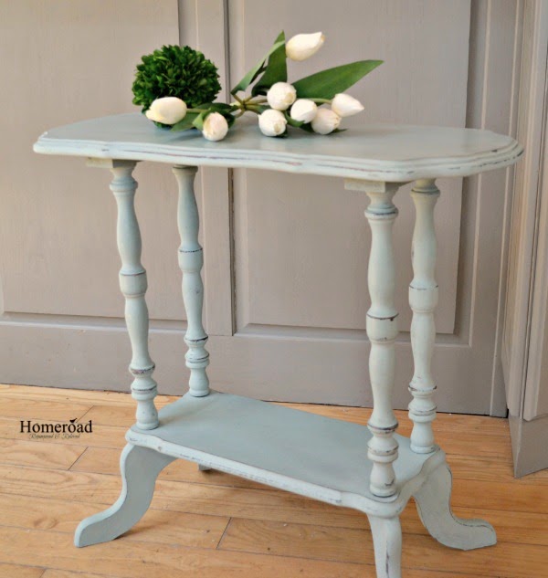 Duck Egg Blue Shabby Chic Side Table Homeroad