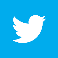 Twitter logo, white bird on blue