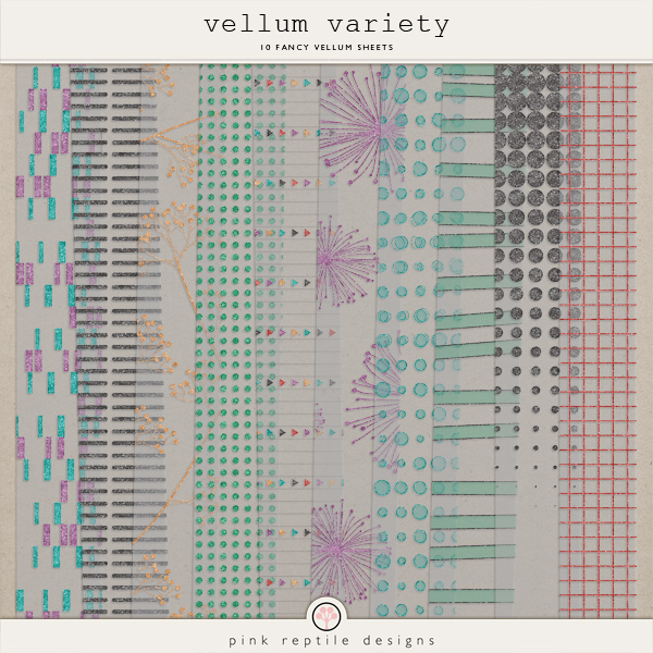 pink reptile designs new Vellum Variety glitter patterned vellum sheets