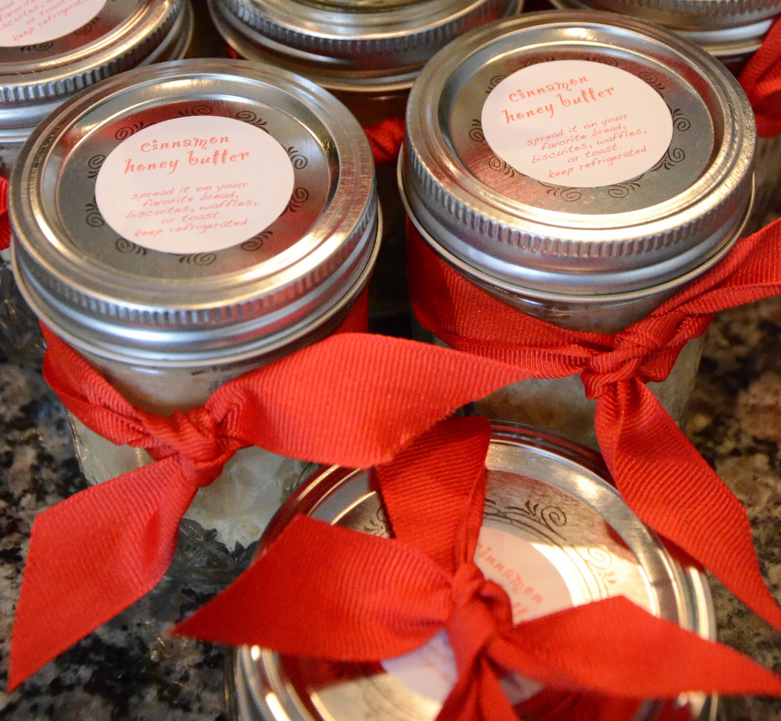 mason jar champagne cinnamon honey butter gifts