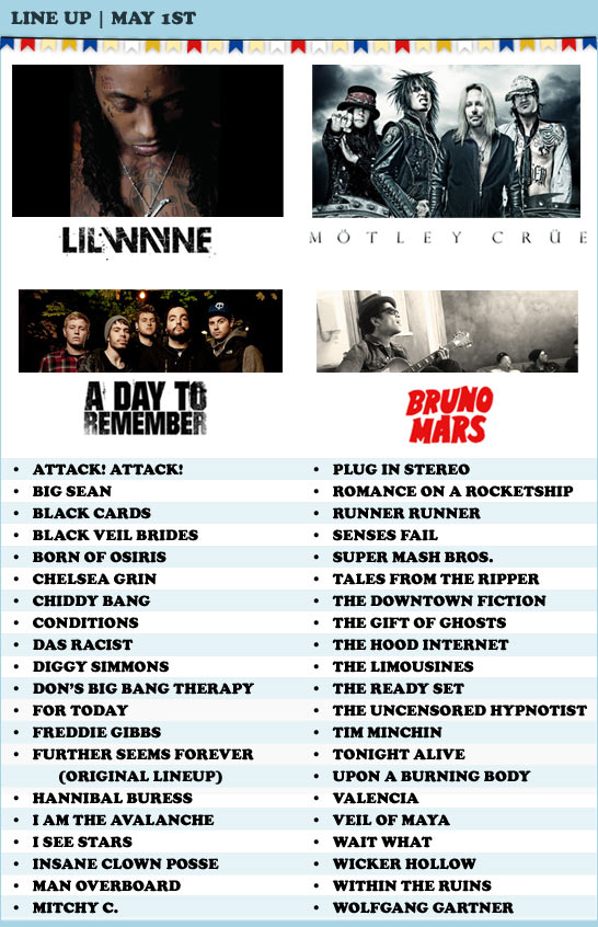 Alter The Press! Full Bamboozle Festival 2011 LineUp Announced