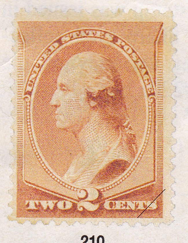 Sheldon the Stamp Man SCOTT 210 WASHINGTON 2 CENT RED BROWN