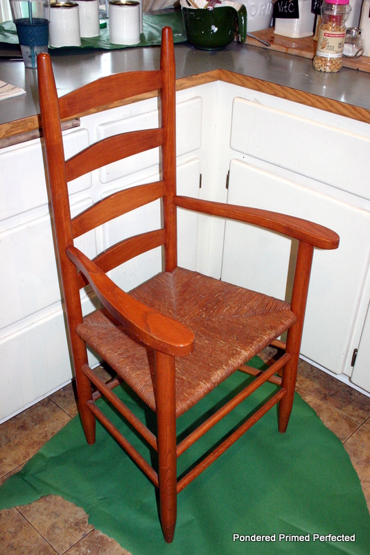 Pondered Primed Perfected Cottage Style Ladderback Chair Makeover