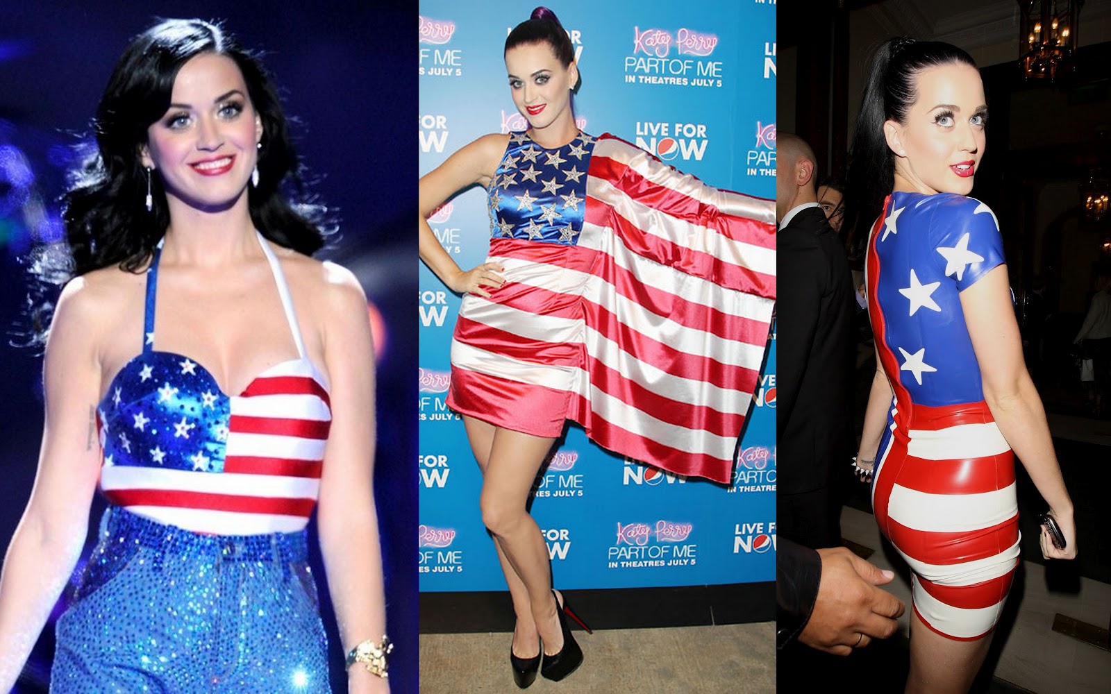 Katy Perry American Flag outfit stars and strips USA Fourth of July picture photo