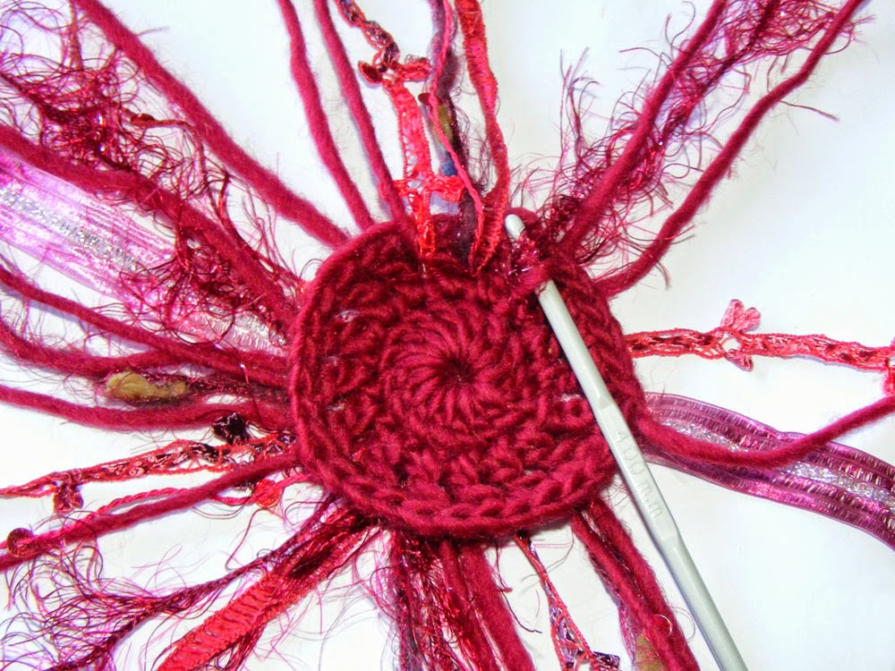 Sooz Jewels Washing machine felted crochet jellyfish pin cushion