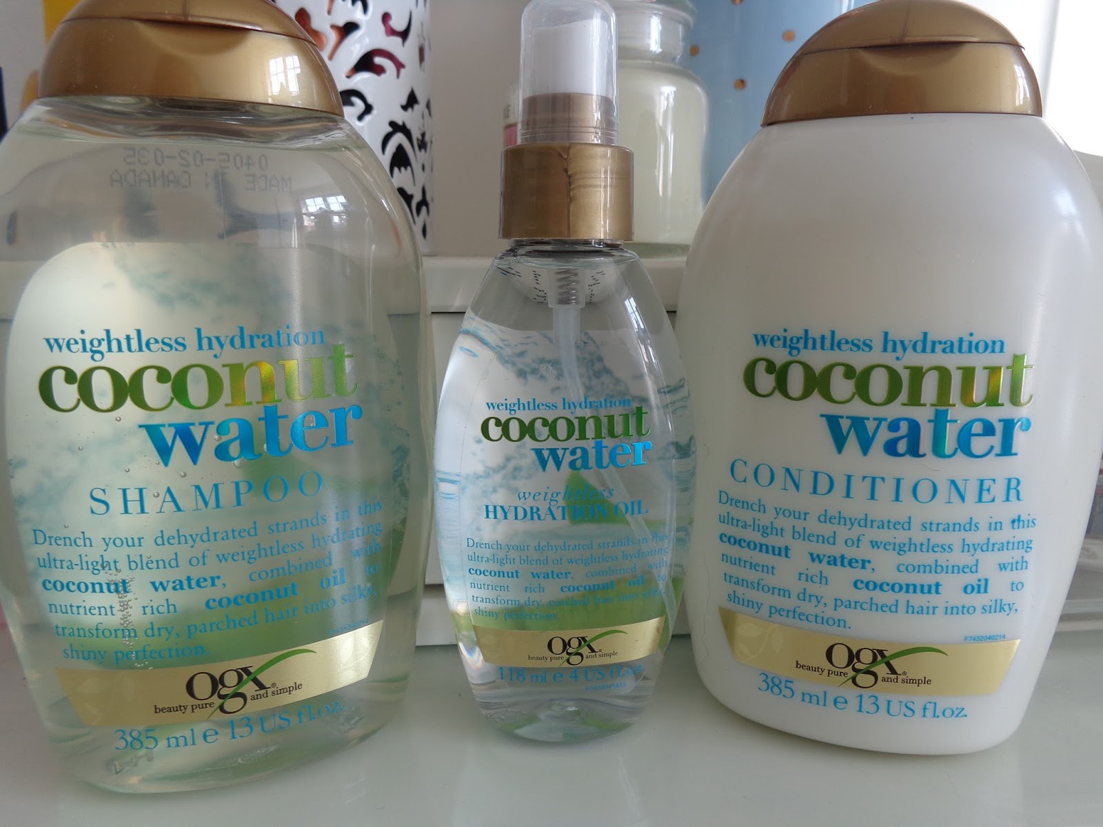 Kizzy Hearts OGX Coconut Water Hair Care Range