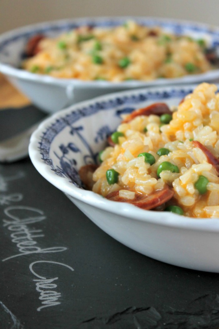 Oven Baked Chorizo and Cheddar Risotto A Cornish Food Blog Jam and