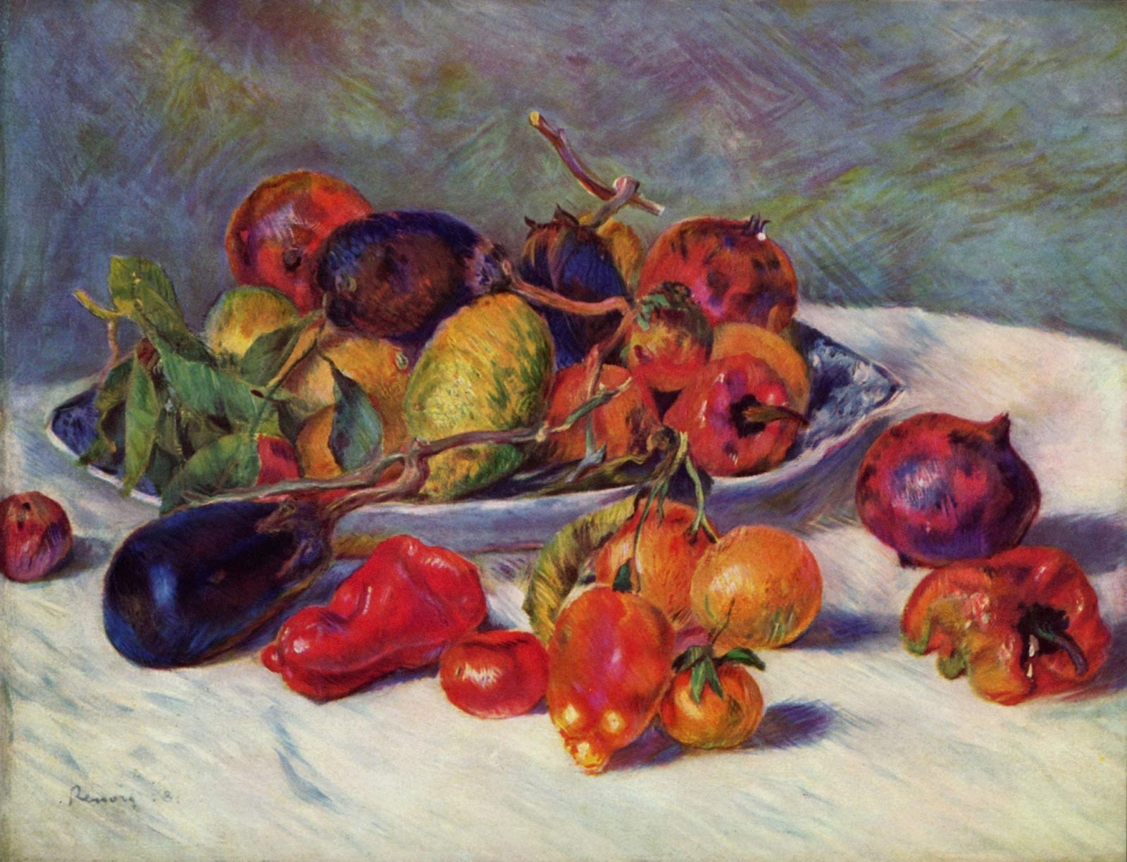 Pierre Auguste Renoir, French Impressionist painter, still lives