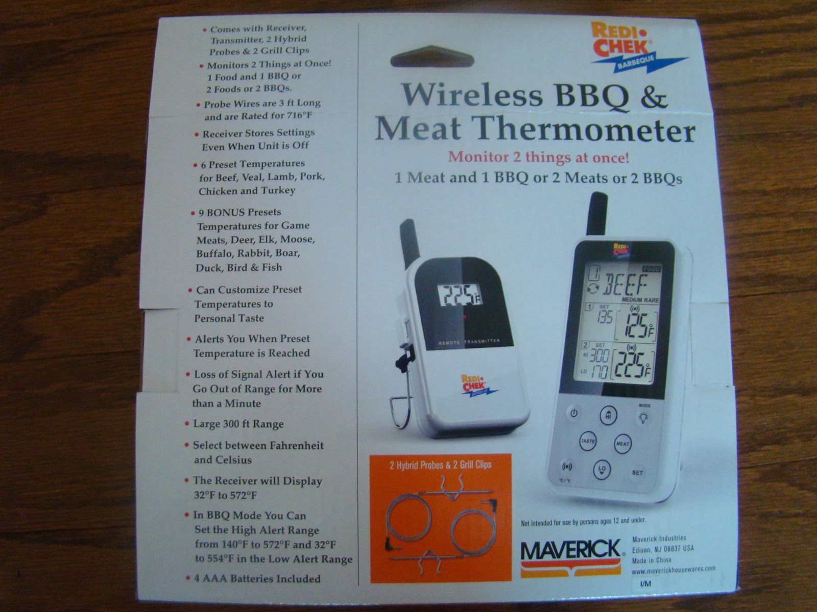 Maverick Industries Meat Thermometer Manuals & Directions