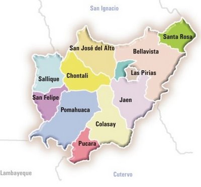Los 12 distritos de la provincia de Jaen ASI ES CAJAMARCA