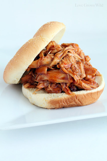 Slow Cooker Honey Barbecue Sandwiches by LoveGrowsWild.com for Uncommon Designs