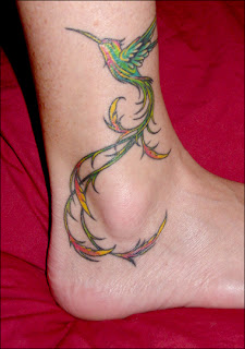 Phoenix Tattoo Design - Ankle Tattoo