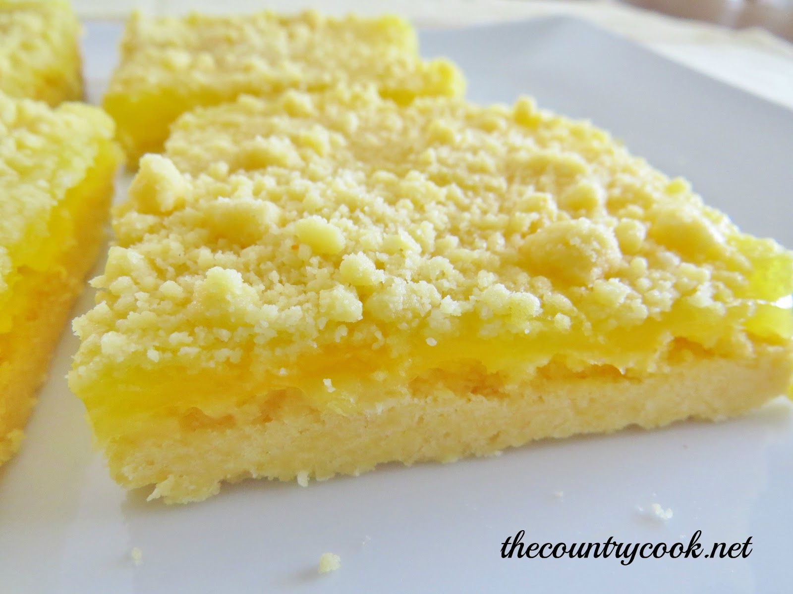 3Ingredient Lemon Crumble Bars The Country Cook