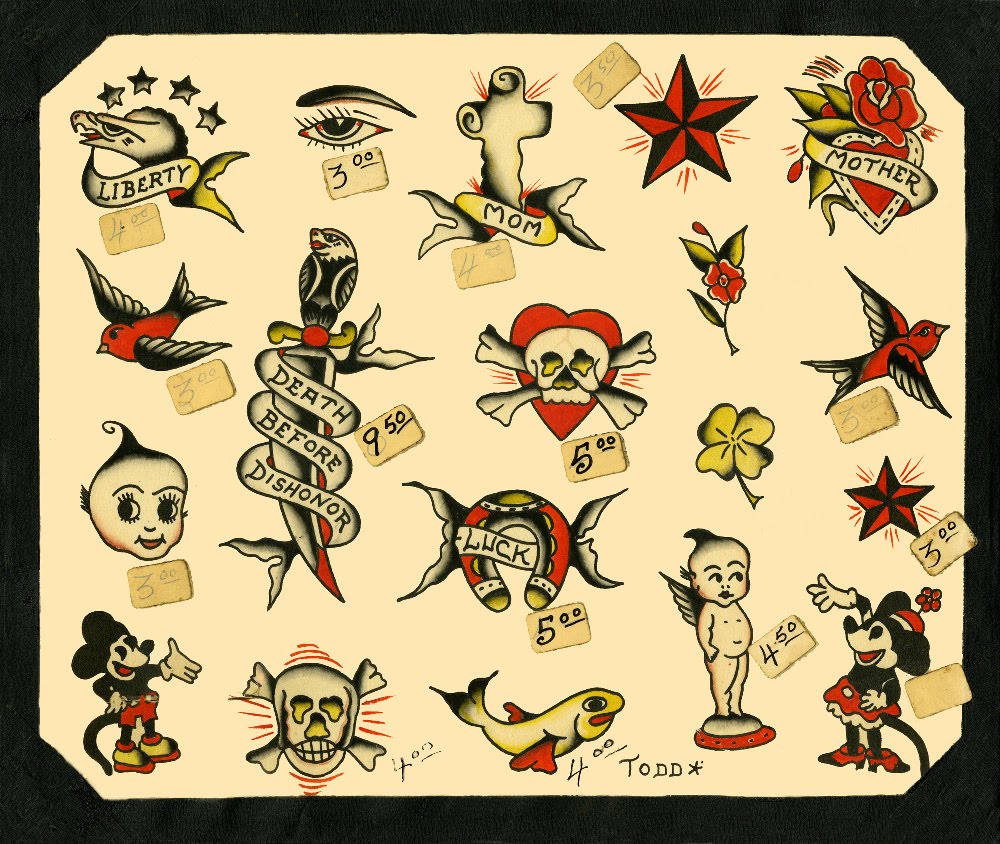 Speedboys: 1963 Vintage Traditional flash tattoo