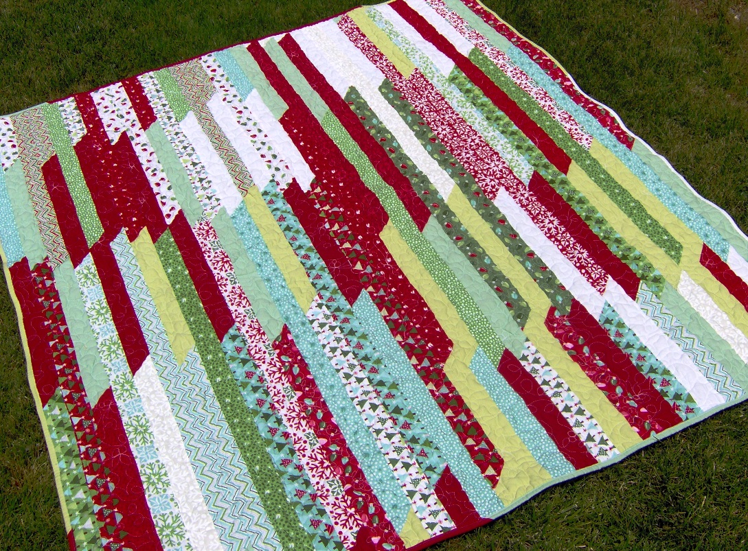 Happy Quilting Christmas in July Ribbons Quilt and Tutorial