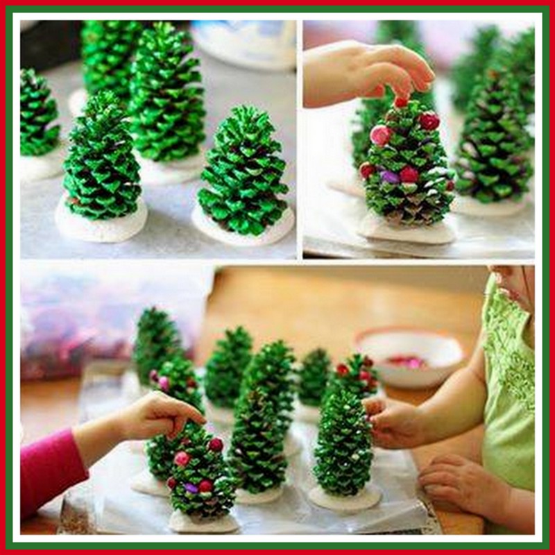 Dollar Store Crafter Turn Pine Cones And Dollar Store Mardi Gras Beads