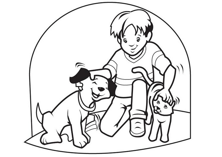 Dibujos para pintar de cuidando a mi mascota - Imagui