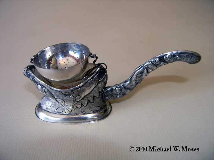 South Coast Antiques & Gallery Rare Vietnamese Silver Dolphin Tea