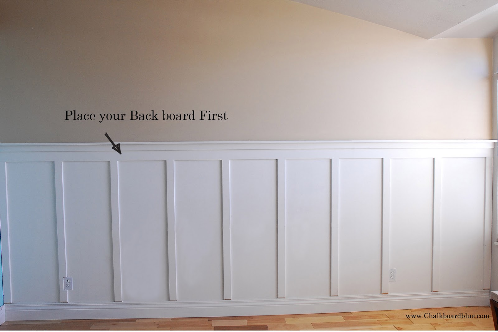Chalkboard Blue How to do Board and Batten trim