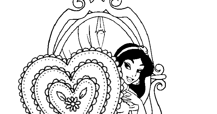 PRINCESS COLORING PAGES: VALENTINE'S DAY COLORING BOOK PAGES DISNEY ...