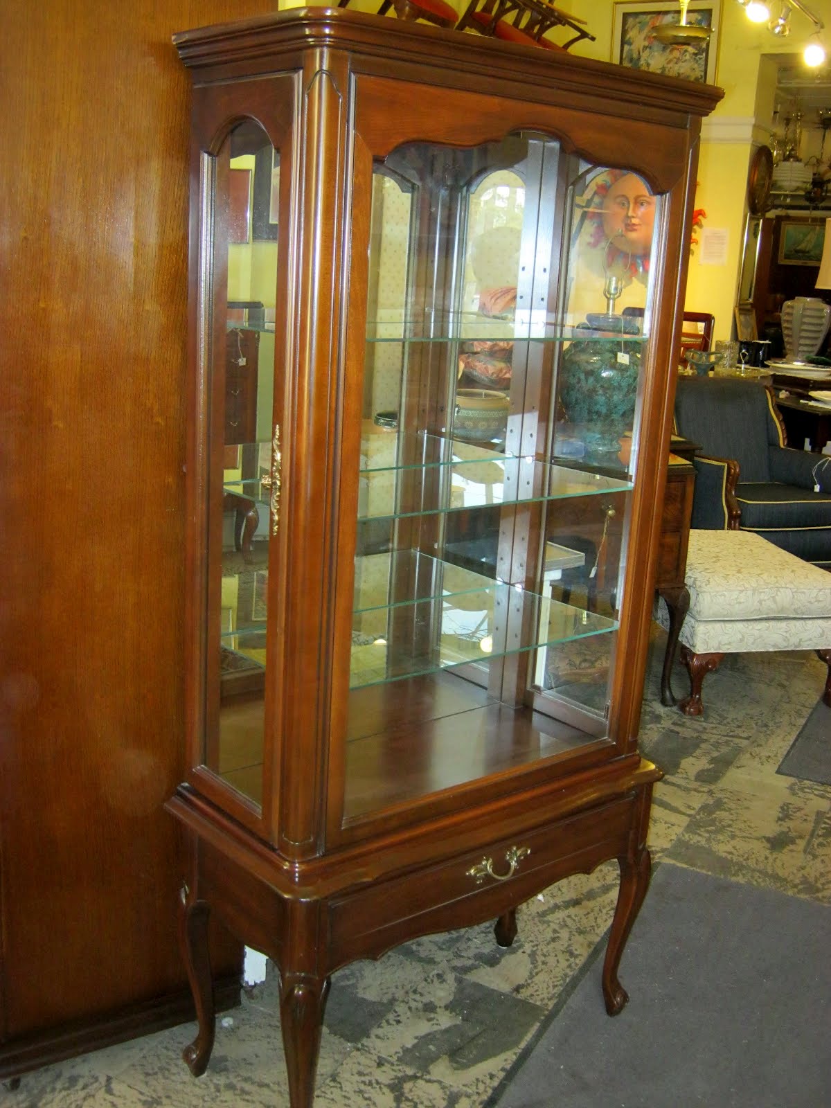 Funk Gruven A Z French Provincial Curio Cabinet
