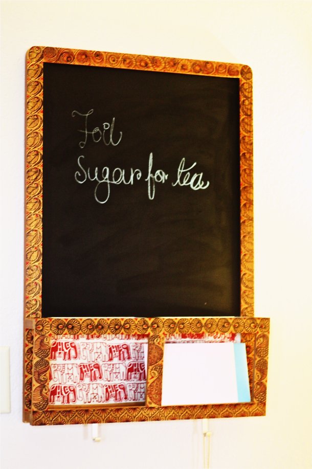 DIY ikea chalkboard gets an ethnic makeover