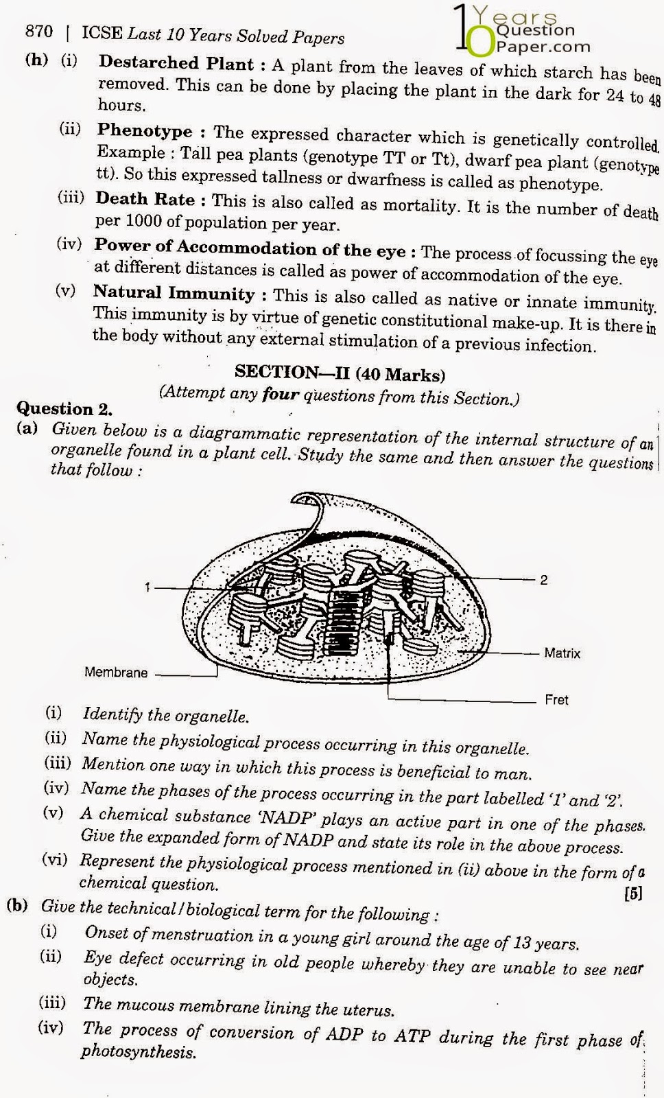 icse class 10th biology solved question paper 2008 icse class 10th Biology solved question paper 2008