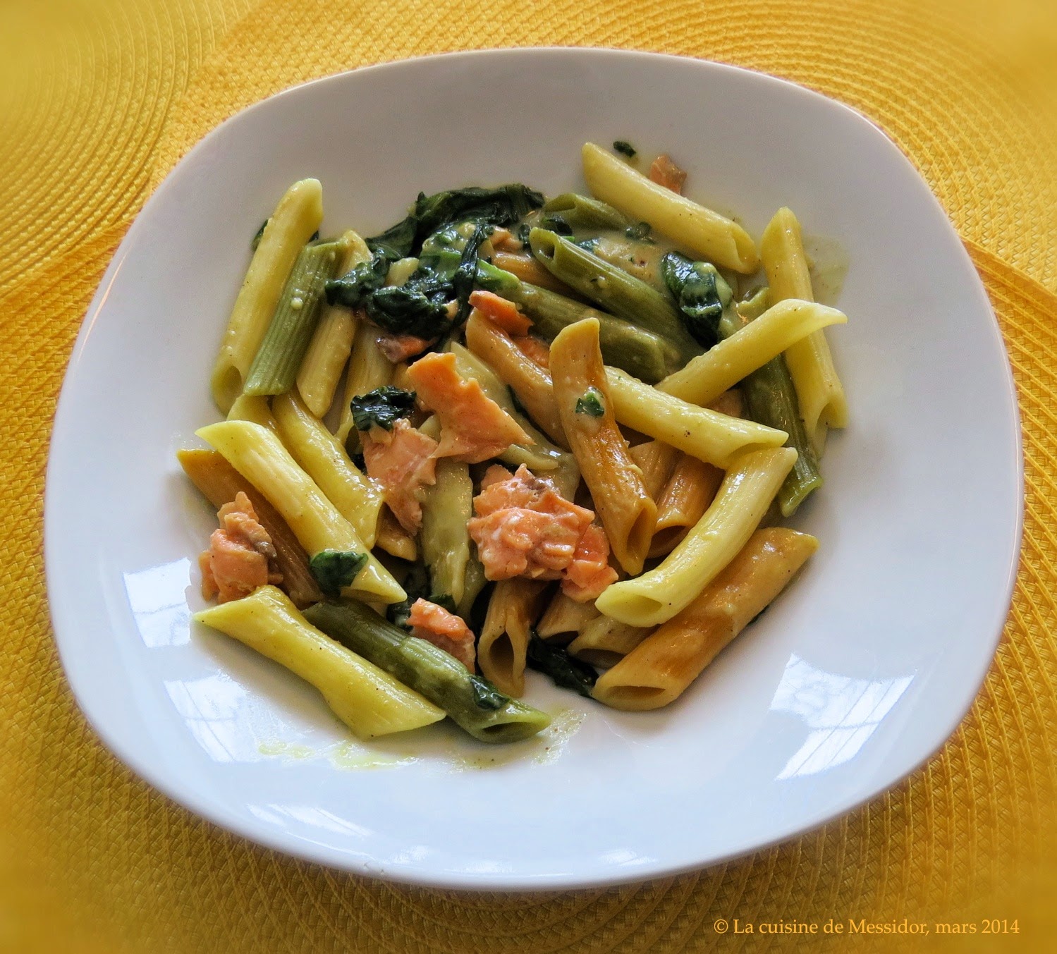 La cuisine de Messidor Pâtes express au saumon fumé