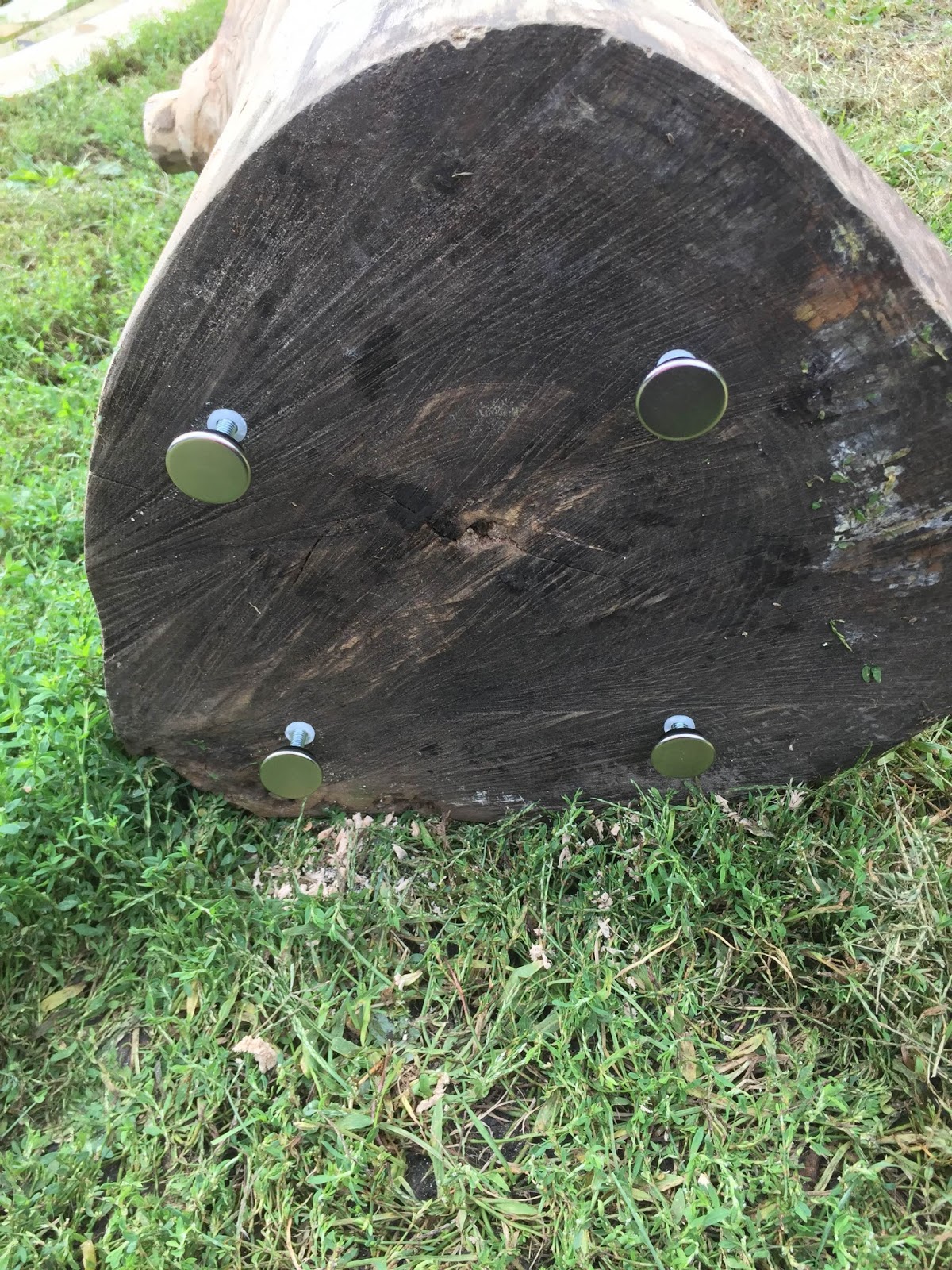 DIY Sunday Tree Stump Side Table The Dabbling Crafter