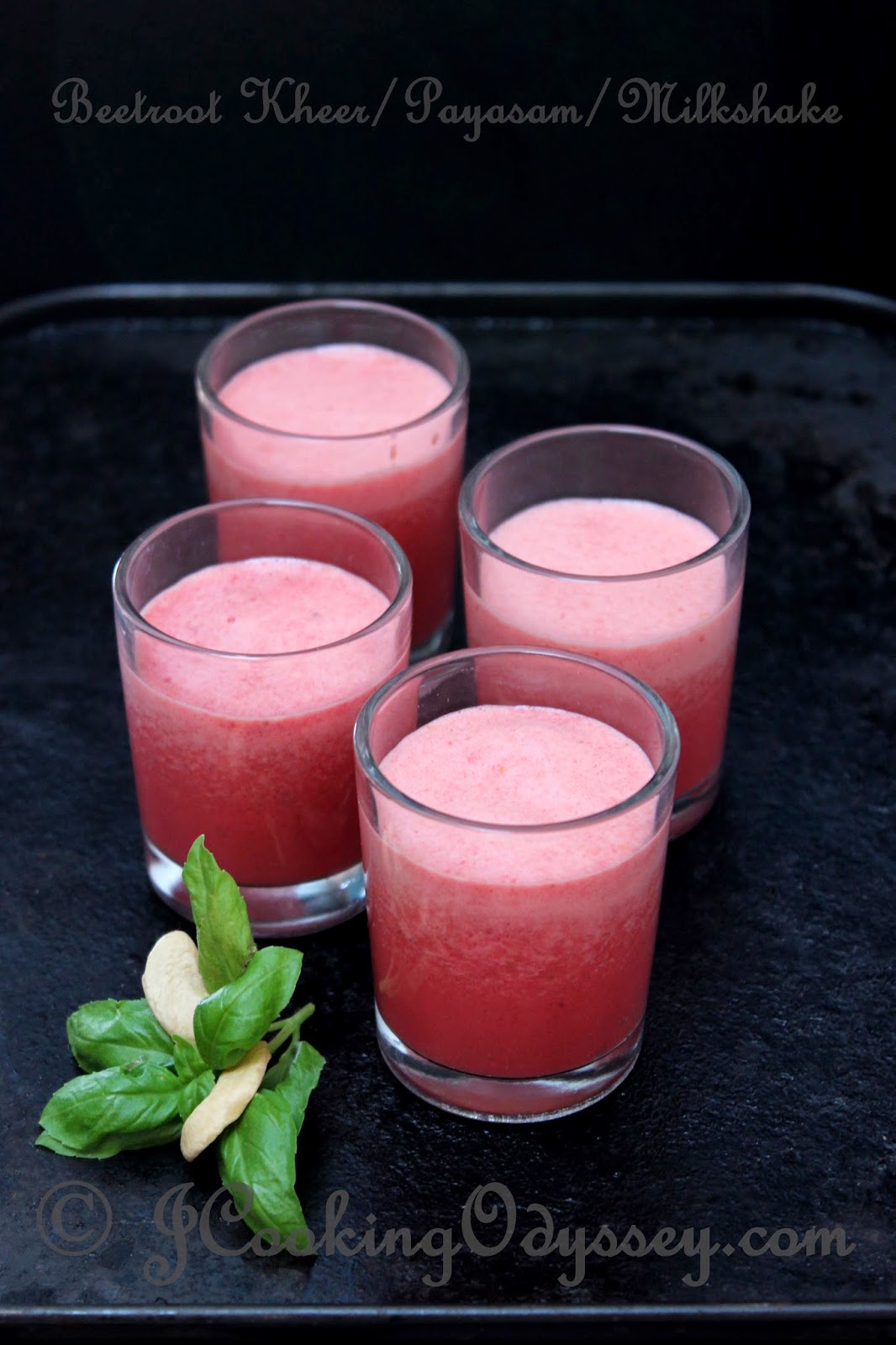 Jagruti's Cooking Odyssey Beetroot Kheer / Payasam / Milkshake 28th