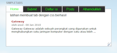 Membuat Menu Tab View Dengan CSS