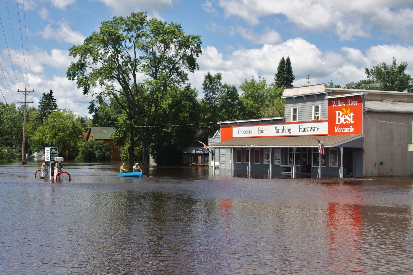 Willow River to Rutledge HWY 61 in flood
