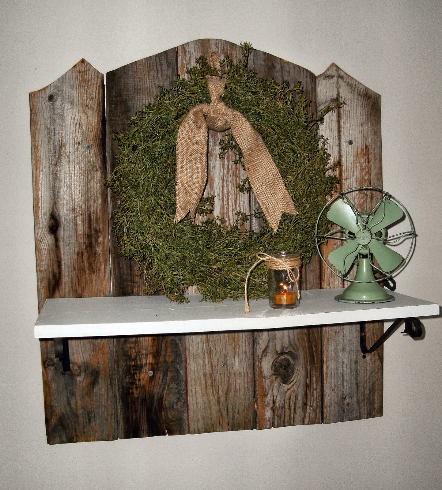 DIY Reclaimed Fence Board Shelf Little Vintage Cottage