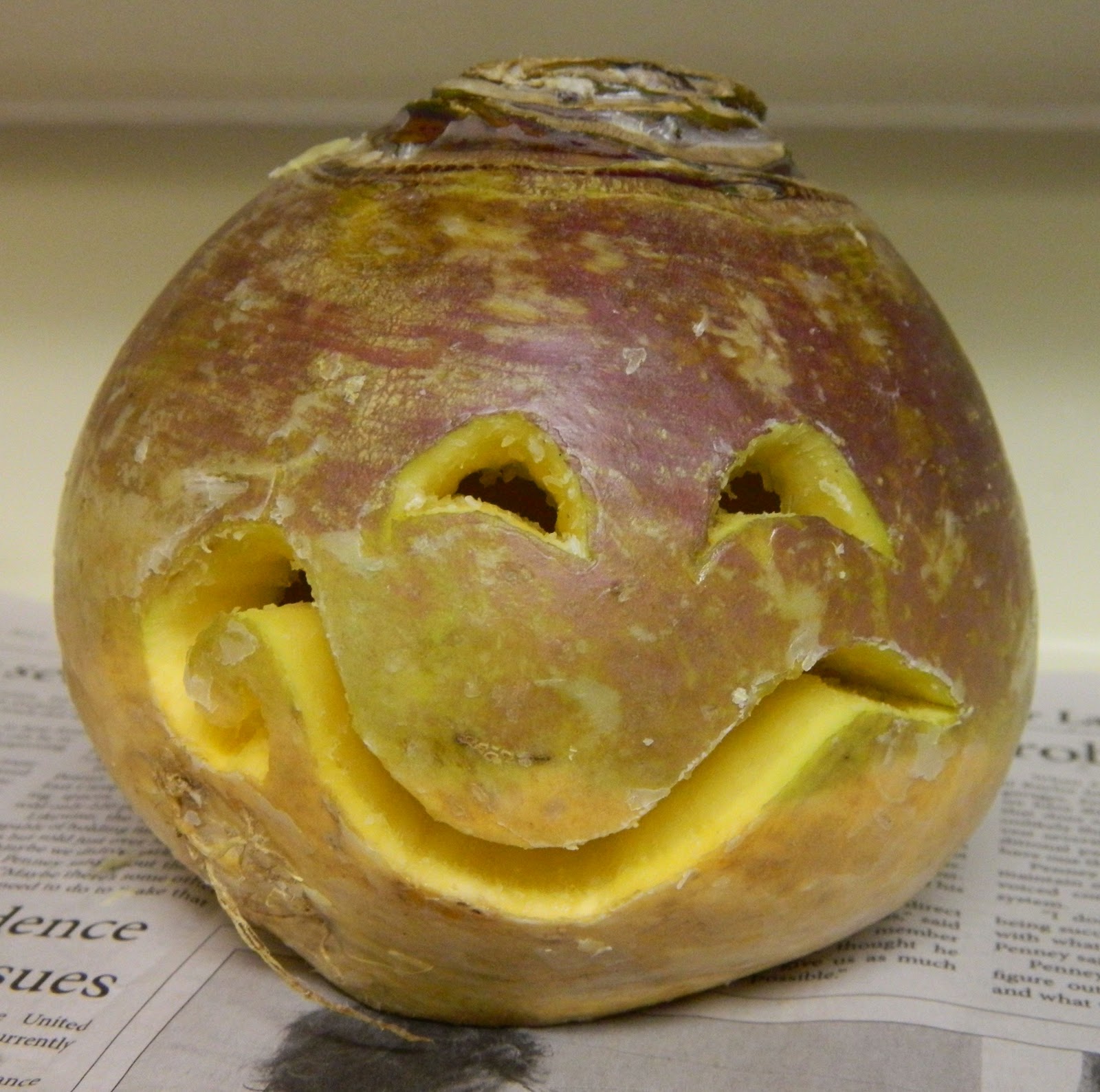 Halloween History and Turnip Carving Book Garnish