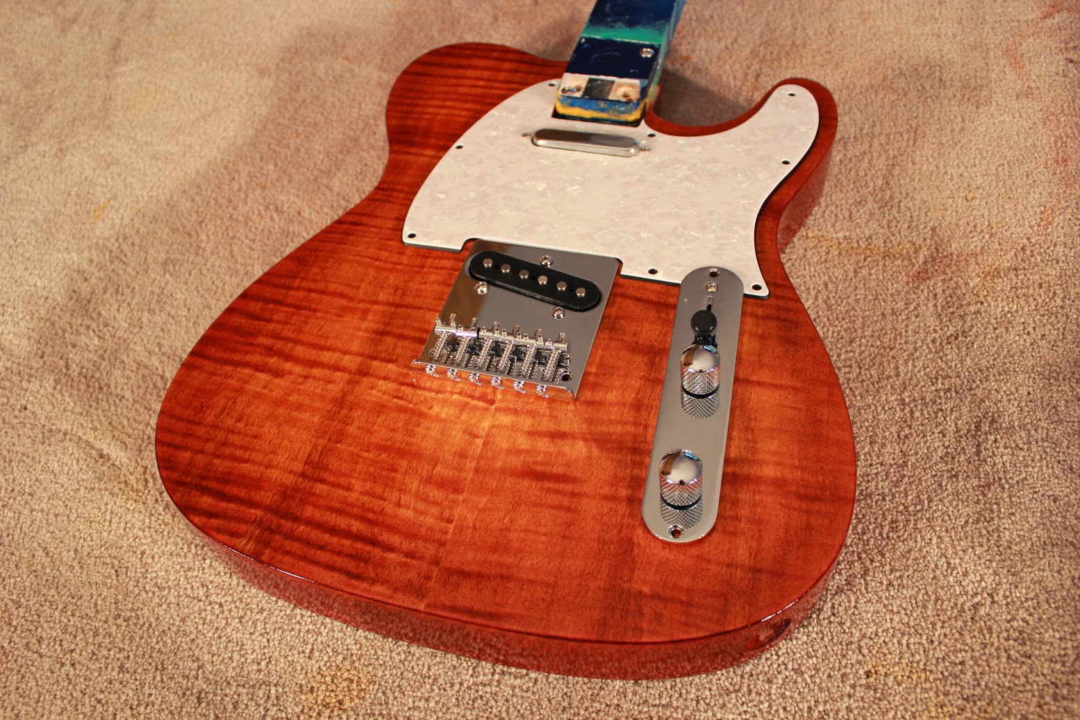Guitar Kit Builder: Flamed Telecaster: 8th Coat of Tru-Oil