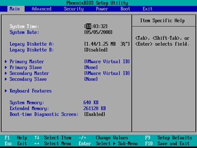 instal windows 7 setup menu